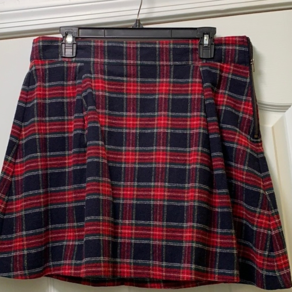 Copper key Plaid skirt
